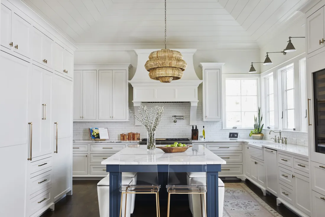 Decorative lighting fixtures installed in a finished interior